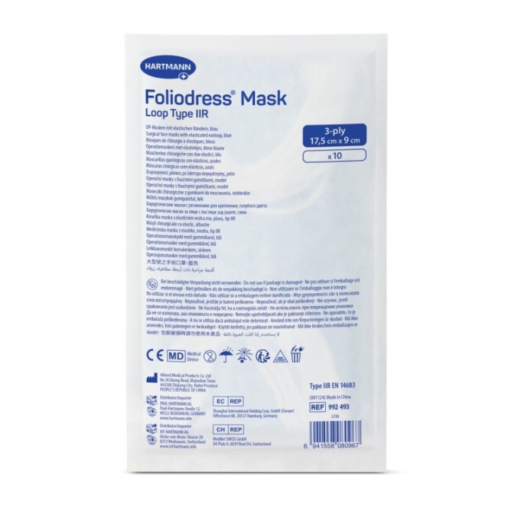 HARTMANN Foliodress Mask Loop Type IIR – 1 unit.sg.PEP à 10 Stück