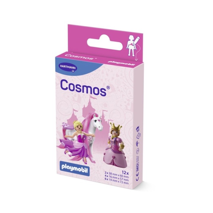 HARTMANN Cosmos Playmobil Prinzessin à 12 Pflasterstrips in 3 Größen