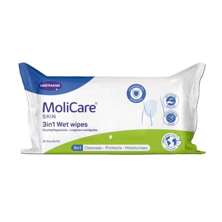 HARTMANN MoliCare Skin 3in1 Feuchtpflegetücher ung à 30 Tücher