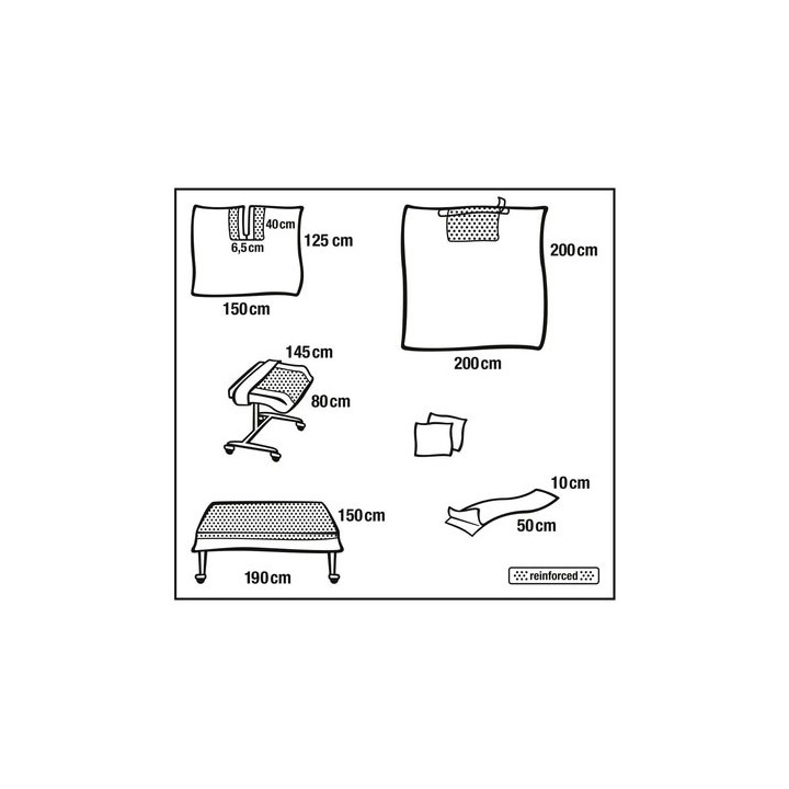 HARTMANN Foliodrape Protect Plus HNO-/MKG-Set II ung à 8 Sets