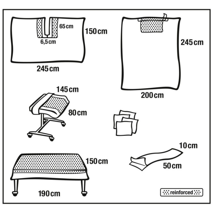 HARTMANN Foliodrape Protect Plus Universal-Schlitztuch-Set II ung à 7 Sets