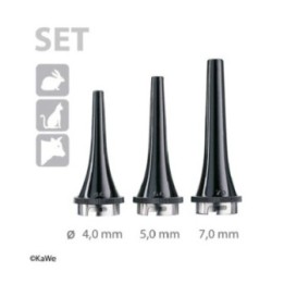 KaWe Dauer-Ohrtrichter VET Ø 40/50/70 mm schwarz 3 St.