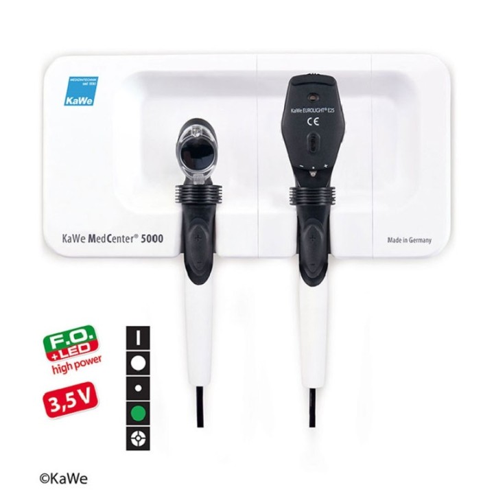 KaWe MedCenter 5000 35V F.O LED/E25 Set mit 2 Köpfen 2 Griffen