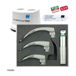 KaWe F.O. Laryngoskop SET Erwachsene 1 Griff 3 Spatel 35V LED