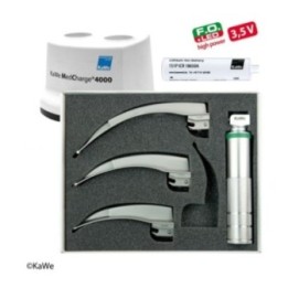 KaWe F.O. Laryngoskop SET Erwachsene 1 Griff 3 Spatel 35V LED